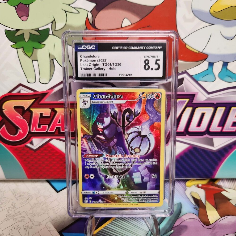 Pokemon Chandelure TG04/TG30 Trainer Gallery - Lost Origin - CGC 8.5